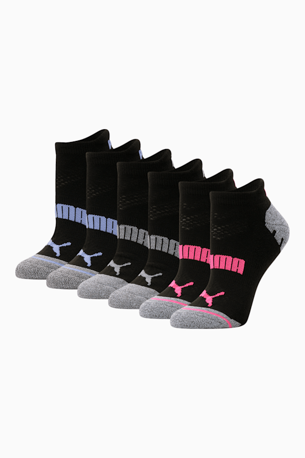Half-Terry Low-Cut Women's Socks [3 Packs], BLACK / PINK, extralarge